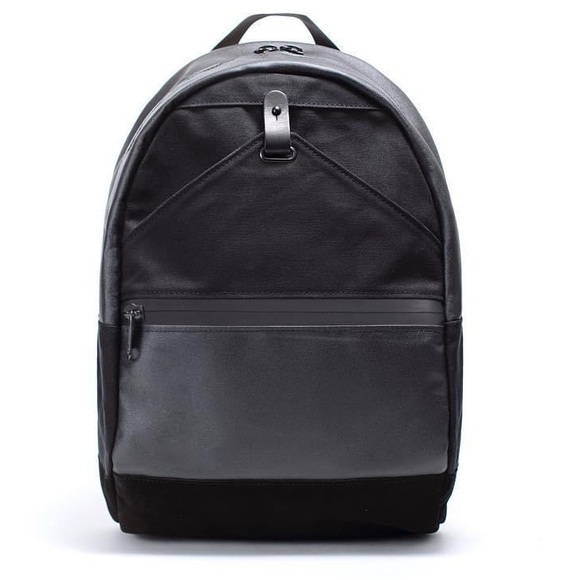 ALMS NYC Daypack Backpack Black Waxed Cotton and SuedeArcteryx Style